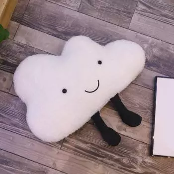 Милые плюшевые игрушки Мультяшные куклы Украшения для дома Детские подарки One Size белый