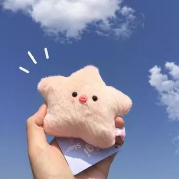 Милые плюшевые игрушки-свинки в виде звездочек, брелок для ключей, пушистая мягкая игрушка, рюкзак, подвеска, очаровательный подарок для подруги A1