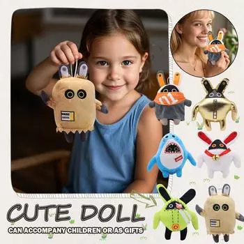 Милые плюшевые кукольные подвески, парные подарки, подвески на сумки, подвески-брелки One Size золотой