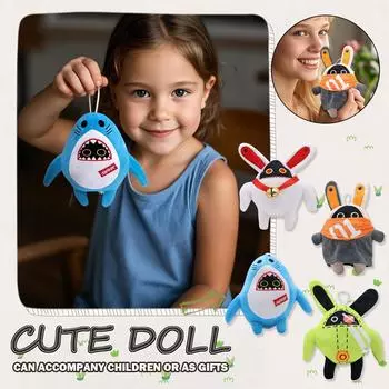 Милые плюшевые кукольные подвески, парные подарки, подвески на сумки, подвески-брелки One Size белый