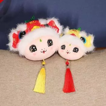 Милые плюшевые подвески в виде змеи, нежные подвески в виде змеи-талисмана, креативные подвески в виде змеи со знаком зодиака, подарок для ребенка 10cm жёлтый