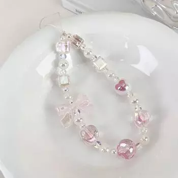 Милые подвески для сумок, сладкий брелок для мобильного телефона, новый шнурок против потери, ювелирные изделия, женские pink-1pcs