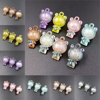 Милые подвески ручной работы из вишни для изготовления ювелирных изделий, ожерелий, сережек, браслетов, бусины, модные акриловые разноцветные пузыри, подвеска своими руками из 3 предметов 14*23mm 3Pcs оранжевый