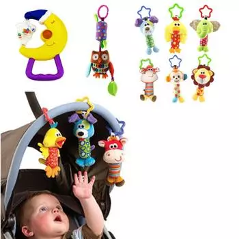 Милые погремушки в виде животных для младенцев, детские погремушки для рук, игрушки для младенцев, коляски, кровати, подвесные аксессуары, декор для комнаты