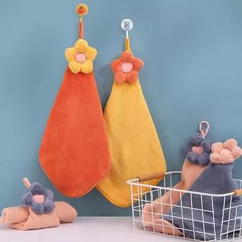 Милые полотенца для рук для кухни, ванной комнаты, коралловый бархат, мягкие быстросохнущие впитывающие салфетки для чистки, домашняя сауна, махровое полотенце розовый