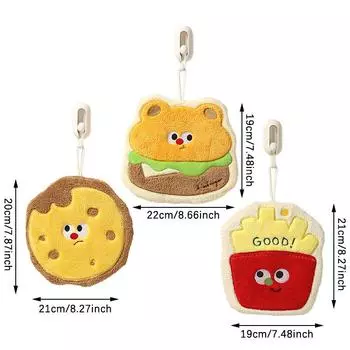 Милые полотенца для рук, кухонные полотенца для ванной комнаты, абсорбирующие кухонные полотенца из микрофибры, тряпки для посуды, подвесные полотенца, кухонные принадлежности