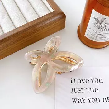 Милые полые заколки-бабочки для волос для женщин и девушек, элегантные шпильки, зажимы-акулы, ацетатные металлические заколки, модные аксессуары для волос