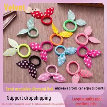 Милые повязки на голову с ушками кролика и бантики для волос для девочек Rabbit ears