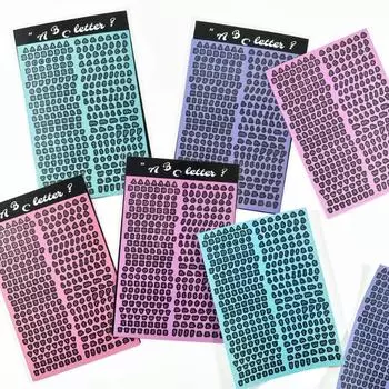 Милые прописные строчные английские буквы, канцелярские наклейки для альбома, фото, украшения по краям, скрапбукинг, планировщик, декор для дневника