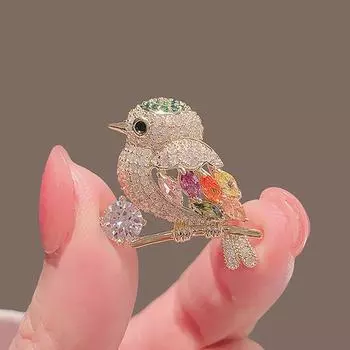 Милые птицы, бабочки, цветы, броши для женщин, пальто, платье, булавка с лацканами, антибликовый фиксированный свитер, аксессуары для одежды, подарок