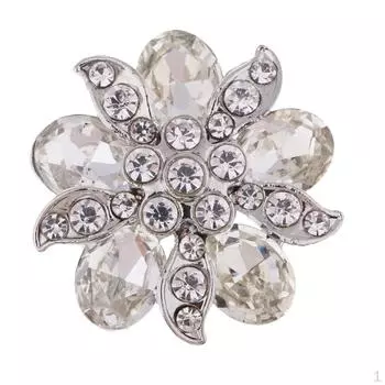 Милые пуговицы с цветочным хрусталем и стразами для шитья одежды, ремесло 25