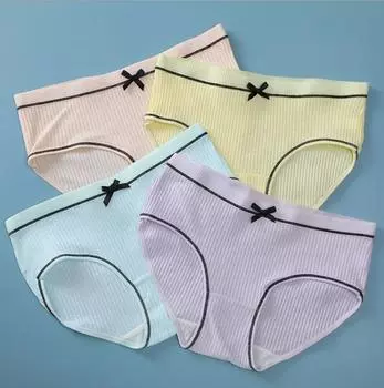 Милые японские хлопковые трусики для девочек XL розовый