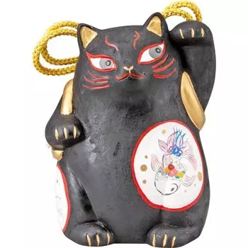 Милые разные товары, новая копилка в виде счастливого кота 9 x 12 см, японские разные товары, японские подарочные товары для кошек Concierge, черного цвета, сделано в Японии, «Кот Кабуки» чёрный