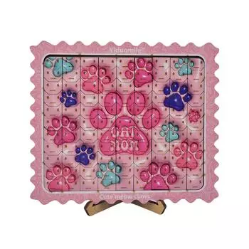 Милые развивающие игрушки «кошачий коготь», деревянные пазлы, подходят для семейных посиделок, повседневные развивающие игрушки