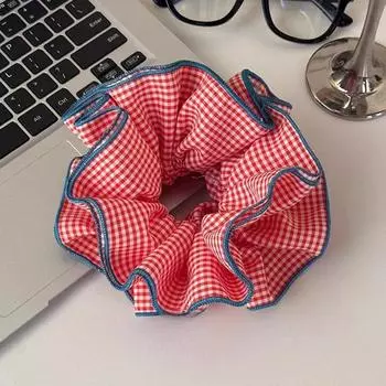 Милые резинки для волос большого размера с кружевной отделкой во французском стиле, женские сказочные резинки для волос, двухслойные держатели для хвостика, аксессуары для волос