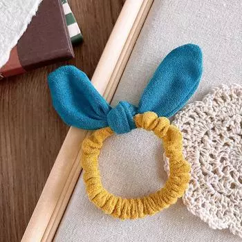 Милые резинки для волос с ушками кролика, детские резинки для волос, аксессуары, резинки для волос, веревочные головные уборы