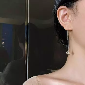 Милые рыбки с длинной кисточкой, серьги-подвески для женщин и девочек, серьги-цепочки золотого цвета, новые модные ювелирные изделия, подарок, pendientes 2023