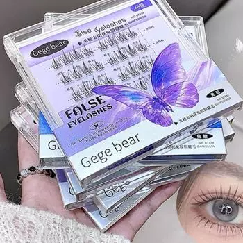 Милые самоклеящиеся пучки ресниц, накладные пучки ресниц для женщин/девушек Camellia Flower