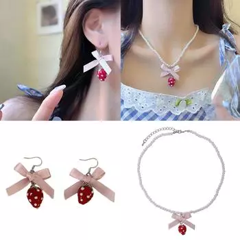 Милые серьги-бабочки из смолы, ожерелье из бисера, колье, очаровательные ожерелья, модные ювелирные изделия, подарок для женщин и девочек 1