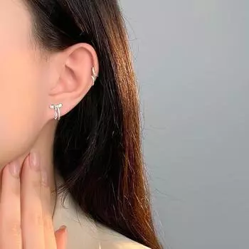 Милые серьги-бантики для женщин, изысканные и женственные, универсальные серьги-гвоздики