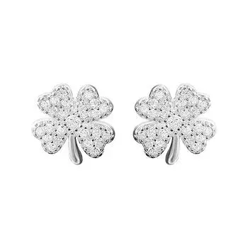 Милые серьги-четырехлистный клевер для женщин Простые, компактные, модные и элегантные серьги