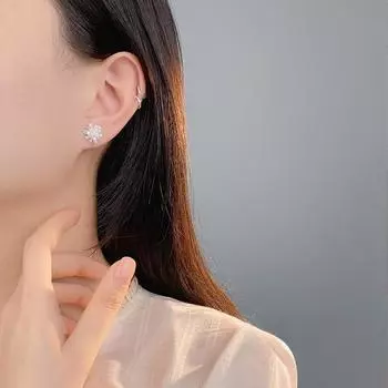 Милые серьги-цветы из циркония для женщин, модные новые нишевые высококачественные серьги и серьги