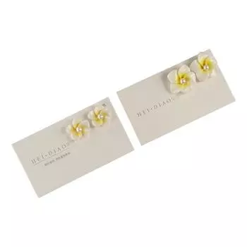 Милые серьги-цветы плюмерии, гавайские серьги-гвоздики с жемчугом, элегантные летние серьги-гвоздики с цветами 2cm