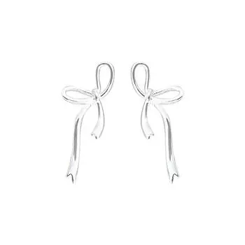 Милые серьги-гвоздики в виде банта для женщин с нишевым дизайном, легкие роскошные серьги для девочек