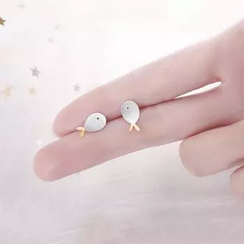 Милые серьги-гвоздики в виде рыбок, женские летние серьги-рыбки в виде ниши, простые серьги с отверстиями для ушей