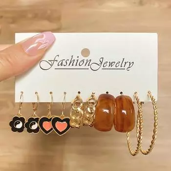 Милые серьги «Любовь», женские универсальные серьги для вечеринок, БОЛЬШОЙ КУЛОН, элегантный модный комплект сережек с вырезами золотой