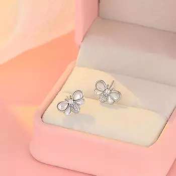 Милые серьги-пчелки с бриллиантовой инкрустацией для женщин, милые студенческие универсальные серьги на каждый день