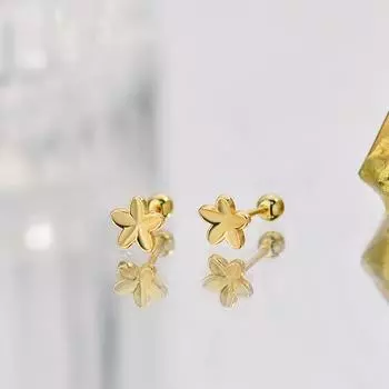 Милые серьги-пусеты с цветочком, темпераментные, роскошные, изысканные, универсальные и простые женские