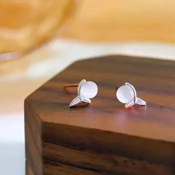 Милые серьги-рыбий хвост кошачий глаз для женщин, нишевый дизайн, свежие летние серьги