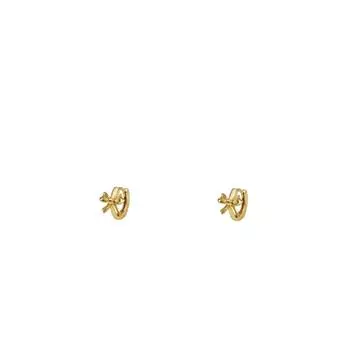 Милые серьги в корейском стиле для поездок на работу, серьги-бантики для женщин, застежки для ушей, легкие и роскошные маленькие серьги для женщин