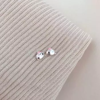 Милые серьги в виде маленького кролика для женщин, новые модные тенденции, милые и изысканные маленькие серьги для сна, не снимая серьги