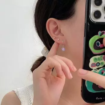 Милые серьги в виде пятиконечной звезды для женщин, милые простые и универсальные серьги в стиле Ins