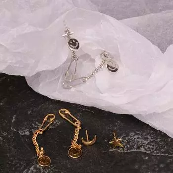 Милые серьги в виде улыбающегося лица со звездой и луной, легкие, роскошные, темпераментные, ретро-серьги для женщин серебряный