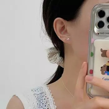 Милые серьги-звездочки в виде ракушек, простые, маленькие, свежие, асимметричные, трендовые серьги Ins