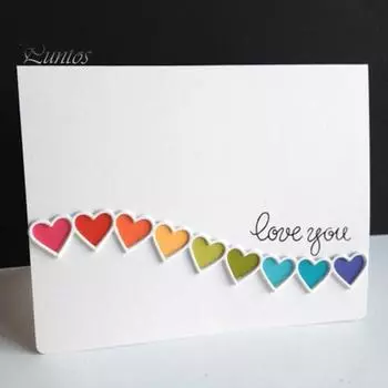 Милые сердца кружева стали резки штампы DIY искусства скрапбук карты ремесло тиснение резак серебряный