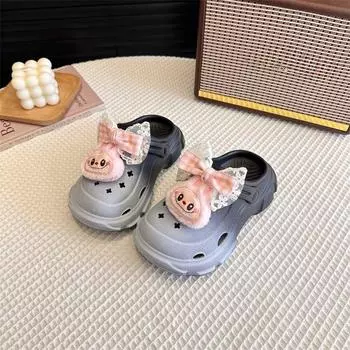 Милые шлепанцы для девочек Labubu Летние детские нескользящие пляжные шлепанцы 26-27