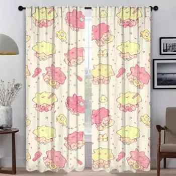Милые шторы для девочек, шторы для спальни, украшения на Хэллоуин, занавески для детской комнаты, шторы для гостиной, затемнение для кухни W50xH70cmx2pcs-CL