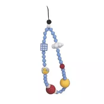 Милые синие облака, бисерный телефонный ремешок с подвеской для женщин и девочек, мультяшная утка, подвесная веревка, сумка, аксессуары, милая цепочка, шнурок