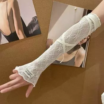 Милые солнцезащитные рукава, эластичные перчатки без пальцев, аксессуары для одежды purple