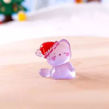 Милые светящиеся колпаки Санта-Клауса, кошки, настольные украшения для автомобиля, микроландшафтные украшения, рождественские аксессуары, светящиеся в темноте игрушки, подарки синий