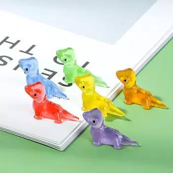 Милые светящиеся кролики, мини-украшения для микропейзажа, миниатюрные фигурки для садоводства, изделия из смолы, украшения для дома зелёный