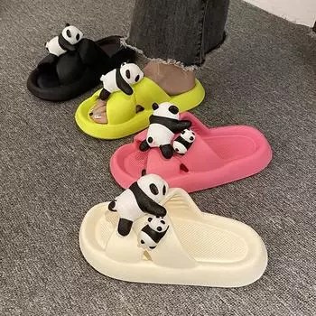 Милые тапочки с животными для женщин и девочек, льняные тапочки Kawaii, женские тапочки с изображением мультфильмов, коровы, панды, кошки, забавная обувь 36-37 розы красного