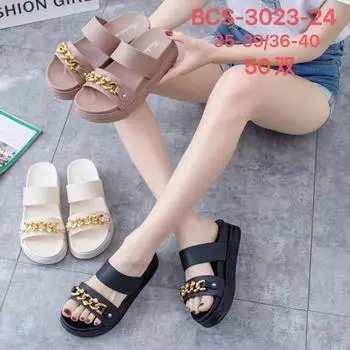 Милые тапочки в девчачьем стиле, женские летние тапочки в корейском стиле с одним словом, для улицы, для дома, новые, с толстой подошвой, классные тапочки 36