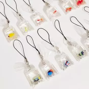 Милые телефонные подвески креативное моделирование золотая рыбка брелок кулон чехол для мобильного телефона кулон рюкзак украшения аксессуары подарки