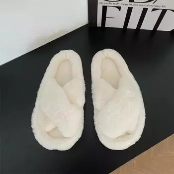 Милые теплые плюшевые тапочки женские простые плоские туфли на среднем каблуке женские туфли милые пушистые меховые тапочки с животными на платформе обувь 36 розовый
