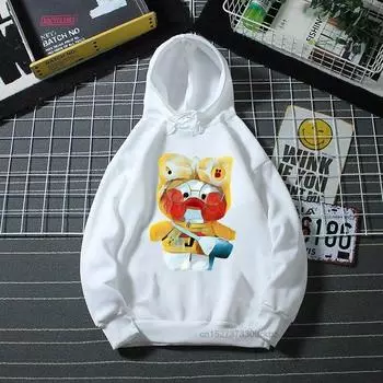Милые толстовки Lalafanfan Kawaii Cafe Duck с мультяшным принтом, толстовки для мальчиков, забавные детские повседневные белые толстовки для девочек 100